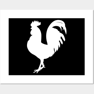 Chicken Rooster Silhouette Posters and Art